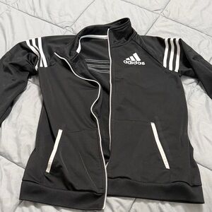 Adidas Black Jacket with White Accents